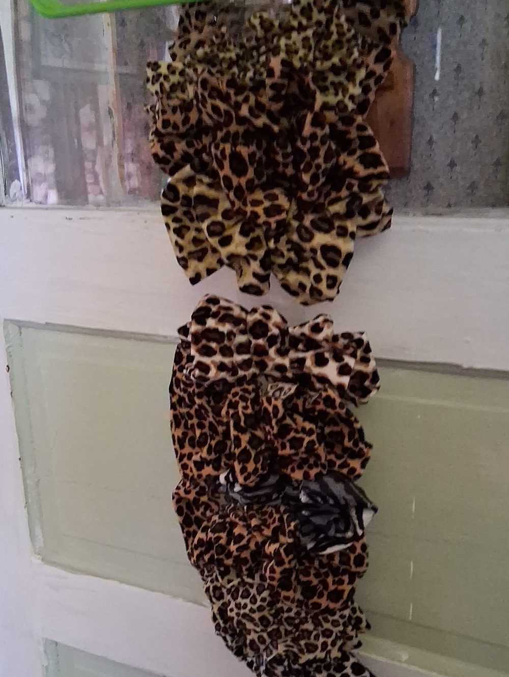 Leopard Print Scrunchie Set - Brown Animal Print